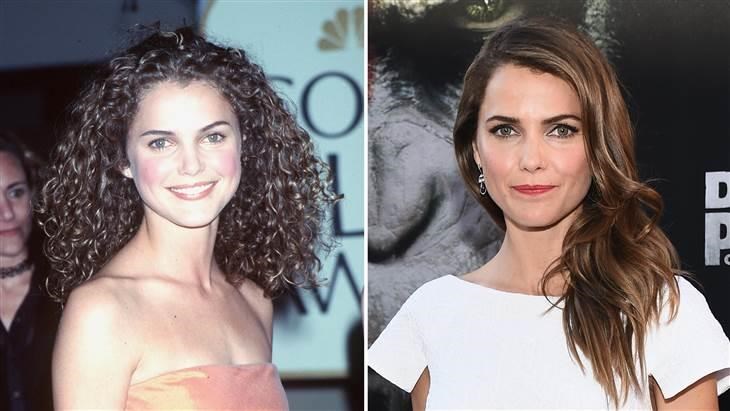 Aktris Keri Russell has sported both curly and straight styles over the years.
