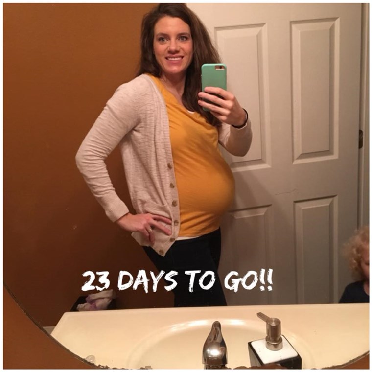 Alicia Balster, nine months pregnant