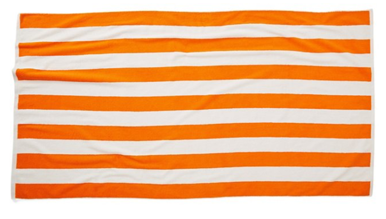 오두막집 Stripe Orange beach towel