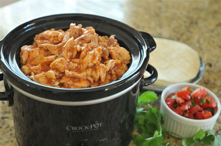 pollo tacos made in slow cooker