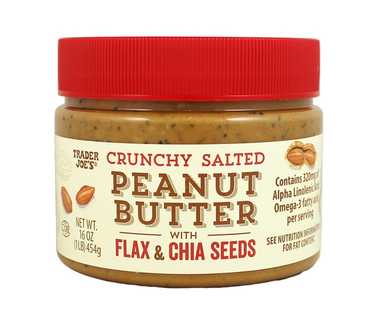 베스트 Healthy Trader Joe's products: Peanut butter with flax and chia seeds
