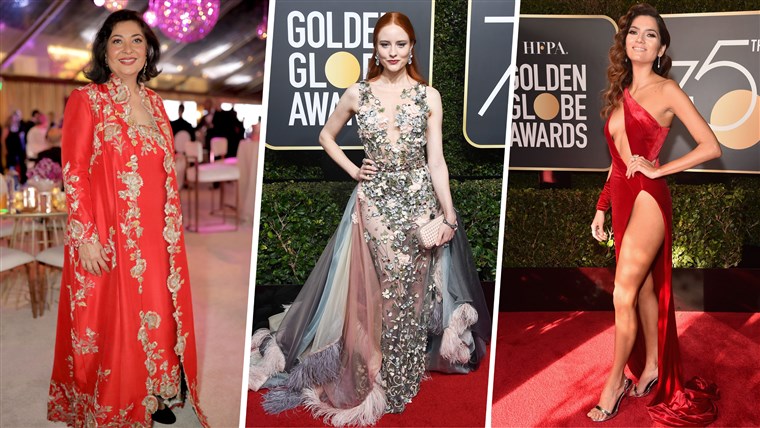 Meher Tatna, Barbara Meier and Blanca Blanco buck the trend at the 2023 Golden Globes.