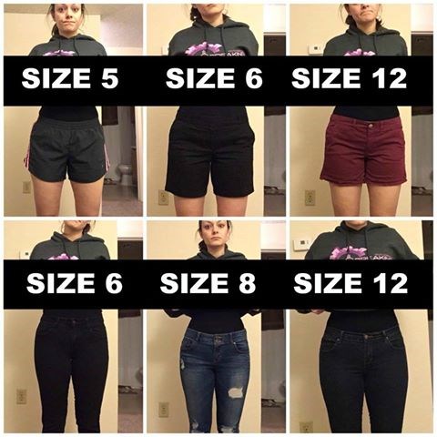 Deena Shoemaker demonstrates how sizes can be deceiving.