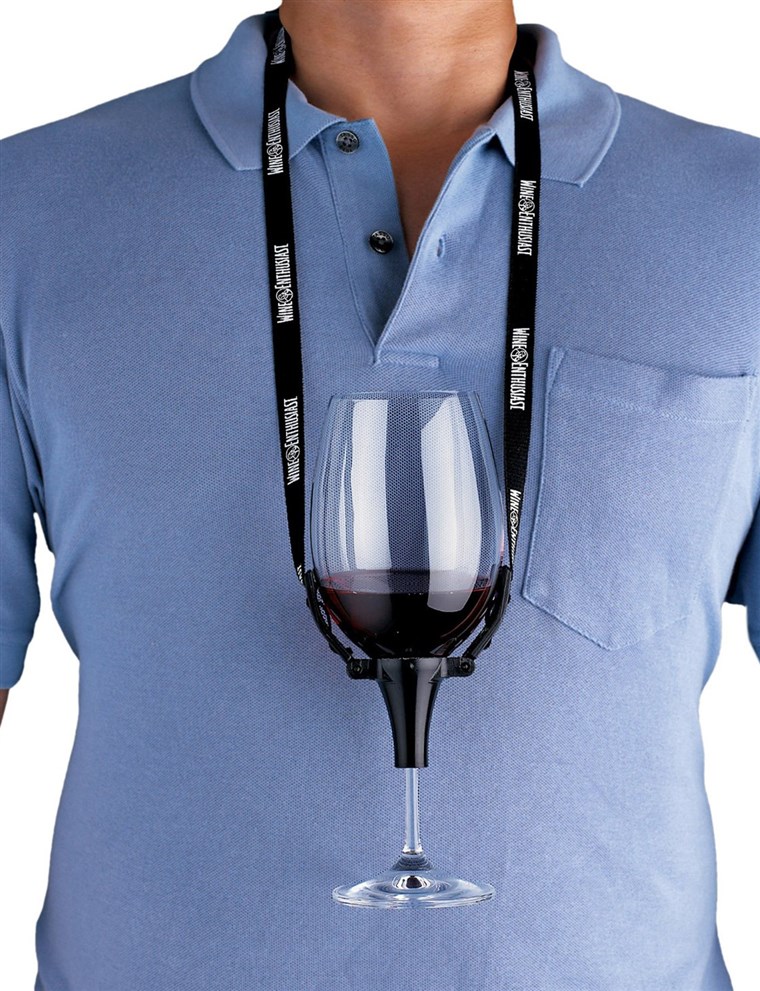 Vino Enthusiast Wine Glass Holder Necklace