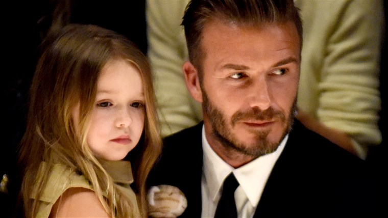 Pemain harpa Beckham and David Beckham