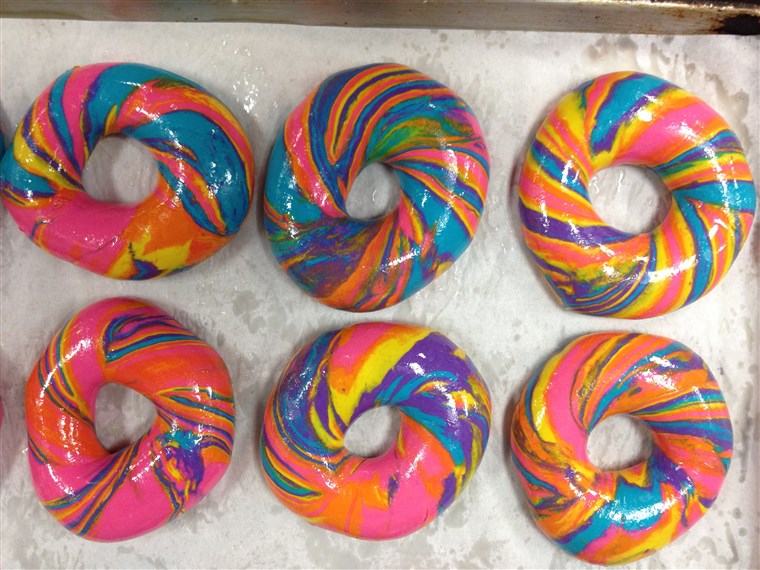 Psychedelic Bagels at Brooklyn's The Bagel Store